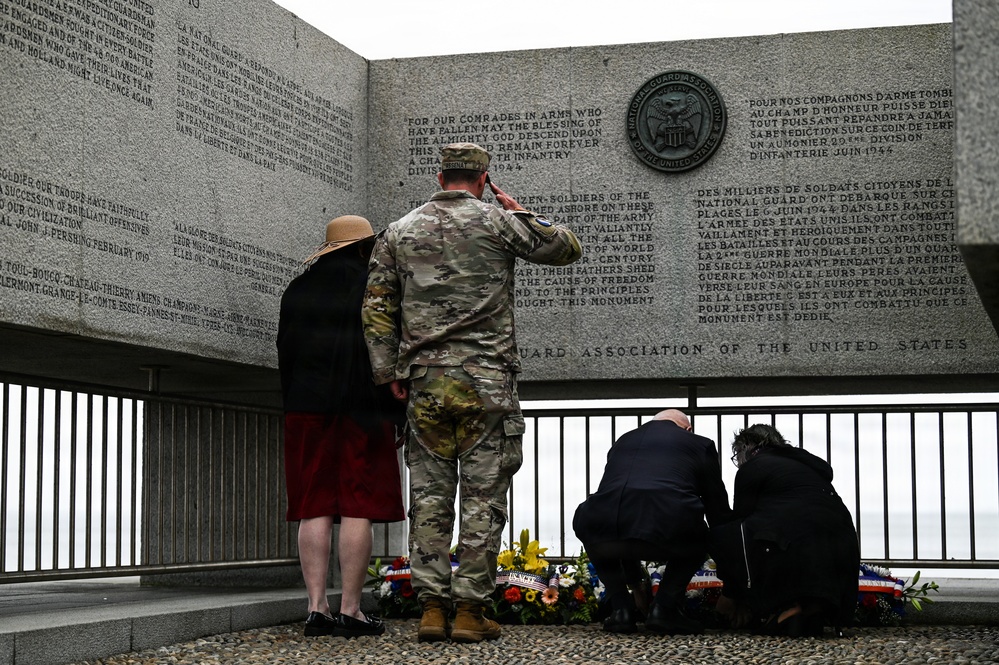 U.S. National Guard, British RAF honored in D-Day ceremony at Omaha Beach