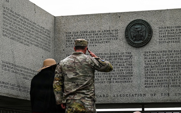 U.S. National Guard, British RAF honored in D-Day ceremony at Omaha Beach