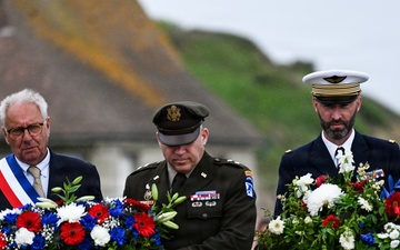 U.S. National Guard, British RAF honored in D-Day ceremony at Omaha Beach