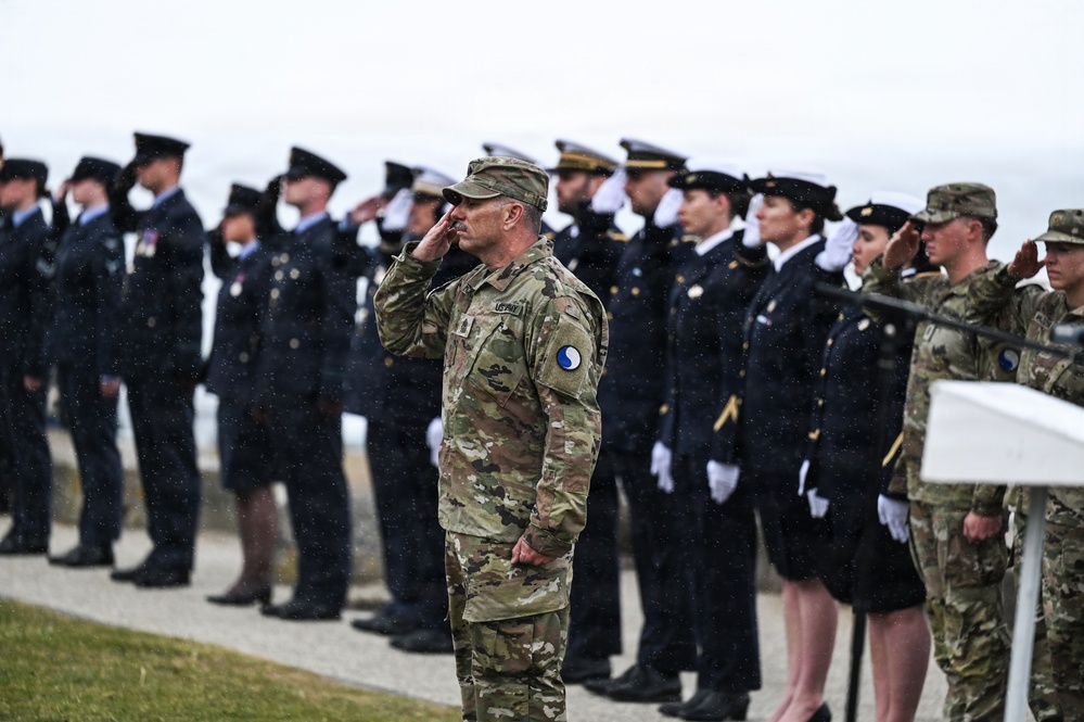 U.S. National Guard, British RAF honored in D-Day ceremony at Omaha Beach