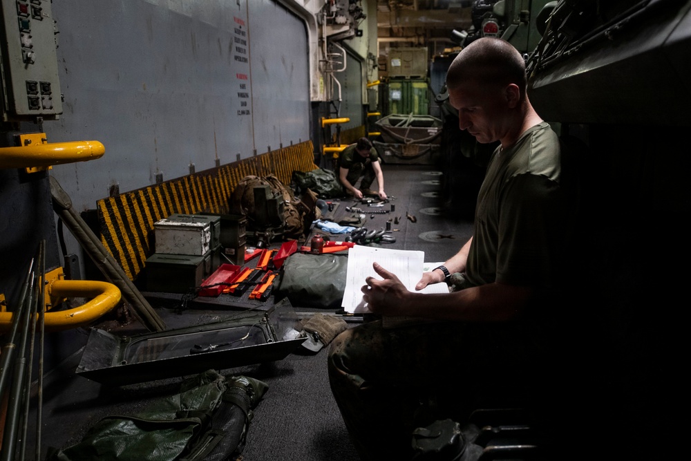 U.S. Marines Conduct Daily Operations Aboard USS Boxer
