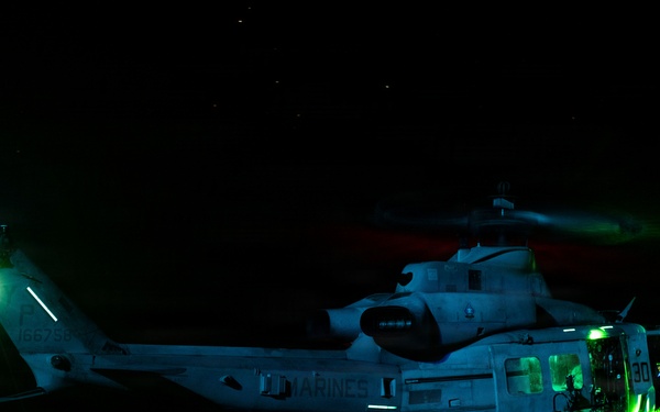 USS Boxer Conducts Nighttime Flight Operations