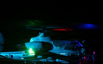 USS Boxer Conducts Nighttime Flight Operations