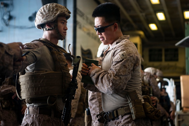 U.S. Marines Conduct Detaining Drills Aboard USS Boxer