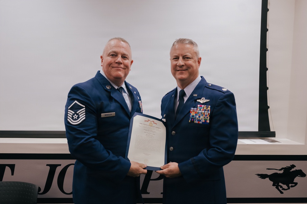 Master Sgt. Floyd Wheeler retires