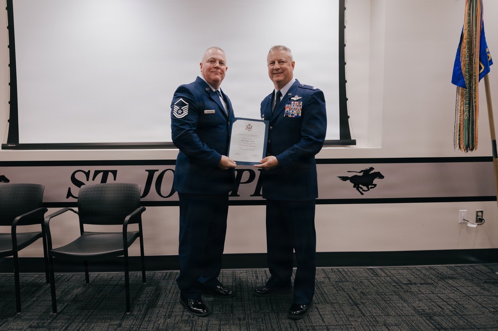 Master Sgt. Floyd Wheeler retires