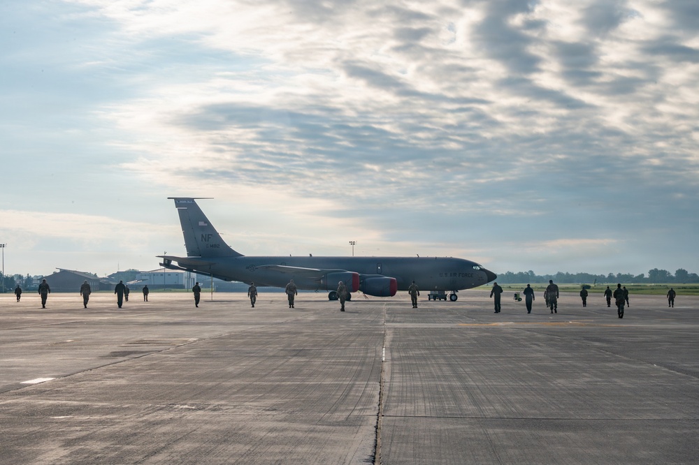 914th Air Refueling Wing Airmen conduct FOD walk