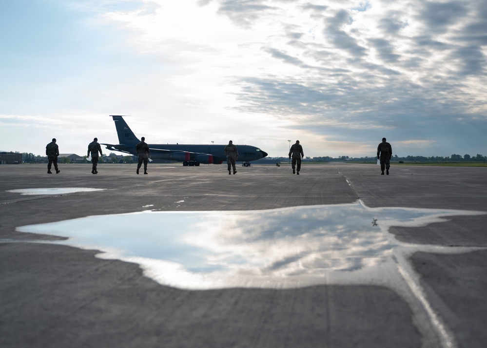914th Air Refueling Wing Airmen conduct FOD walk