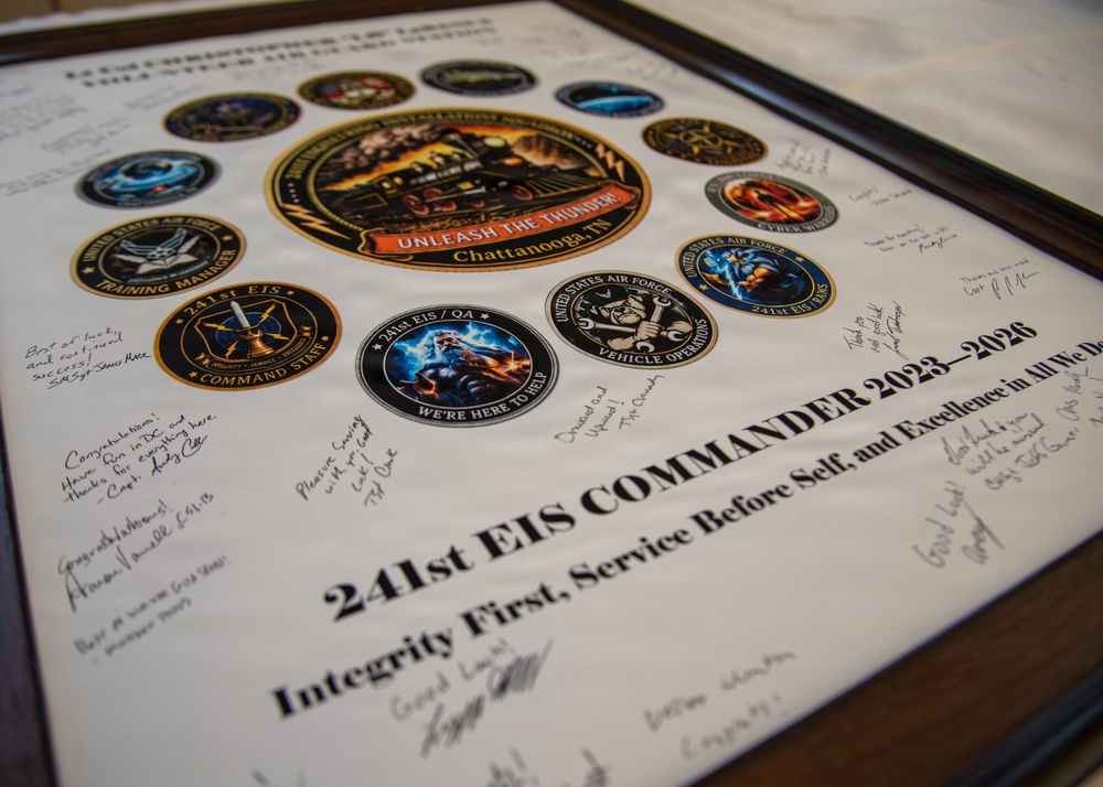 241st Engineering Installation Squadron Bids Farewell to Their Commander
