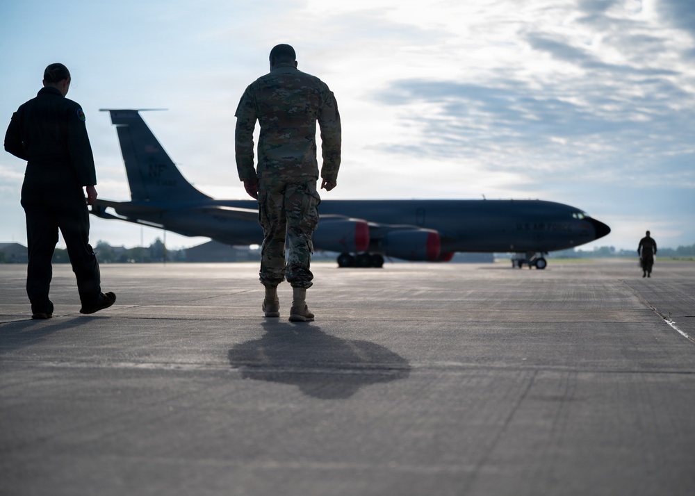 914th Air Refueling Wing Airmen conduct FOD walk