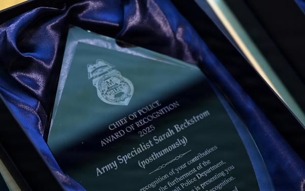 West Virginia Guardsmen recognized at Metro Transit Police Department Awards Ceremony