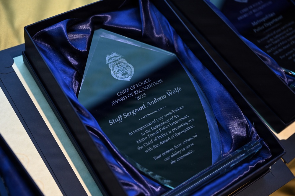 West Virginia Guardsmen recognized at Metro Transit Police Department Awards Ceremony