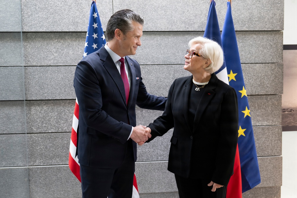 SW Meets with French MINARM, Delivers Remarks at D-Day Ceremony