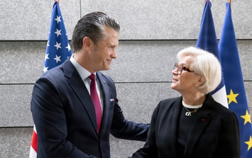 SW Meets with French MINARM, Delivers Remarks at D-Day Ceremony