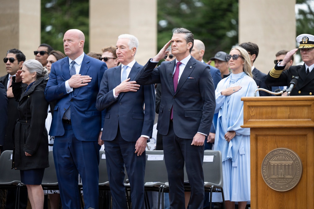 SW Meets with French MINARM, Delivers Remarks at D-Day Ceremony