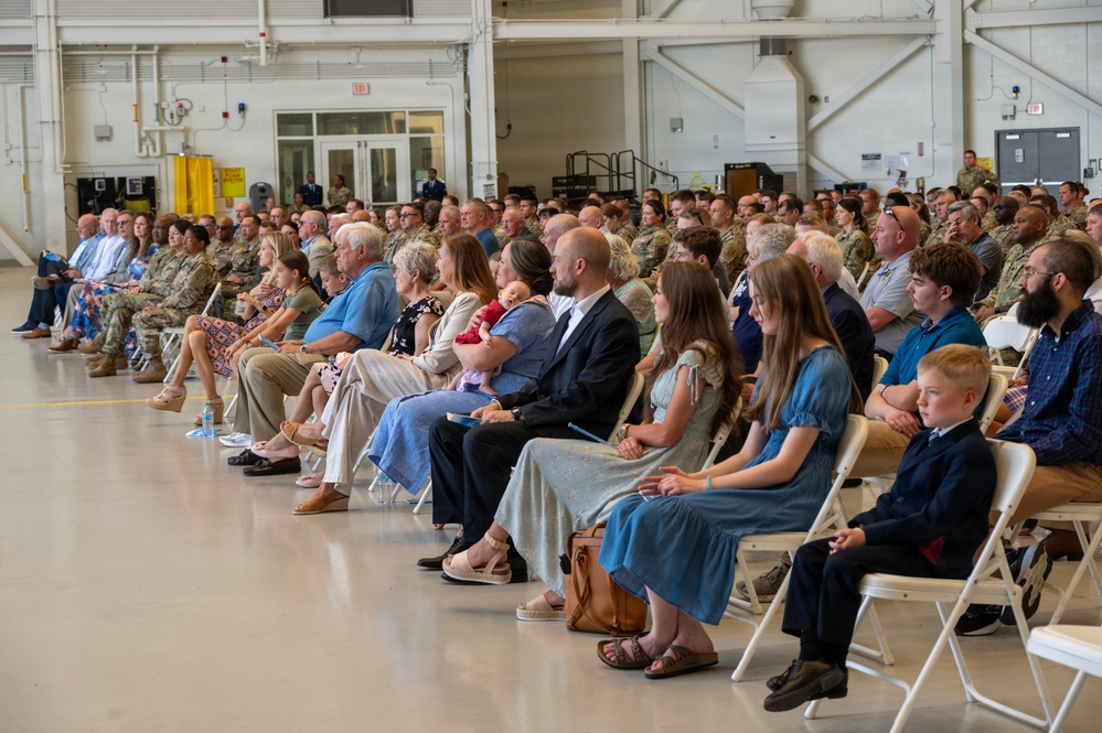 145th Airlift Wing welcomes new commander during change of command ceremony