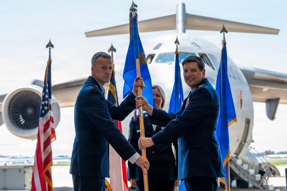 145th Airlift Wing welcomes new commander during change of command ceremony