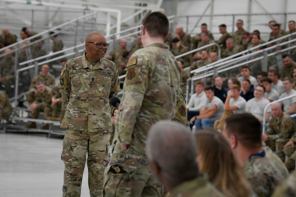 State CSM engages with Airmen at 110th Wing All-Call