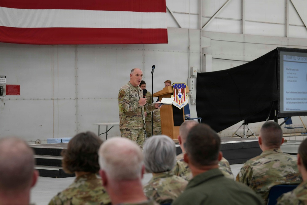 State CSM engages with Airmen at 110th Wing All-Call