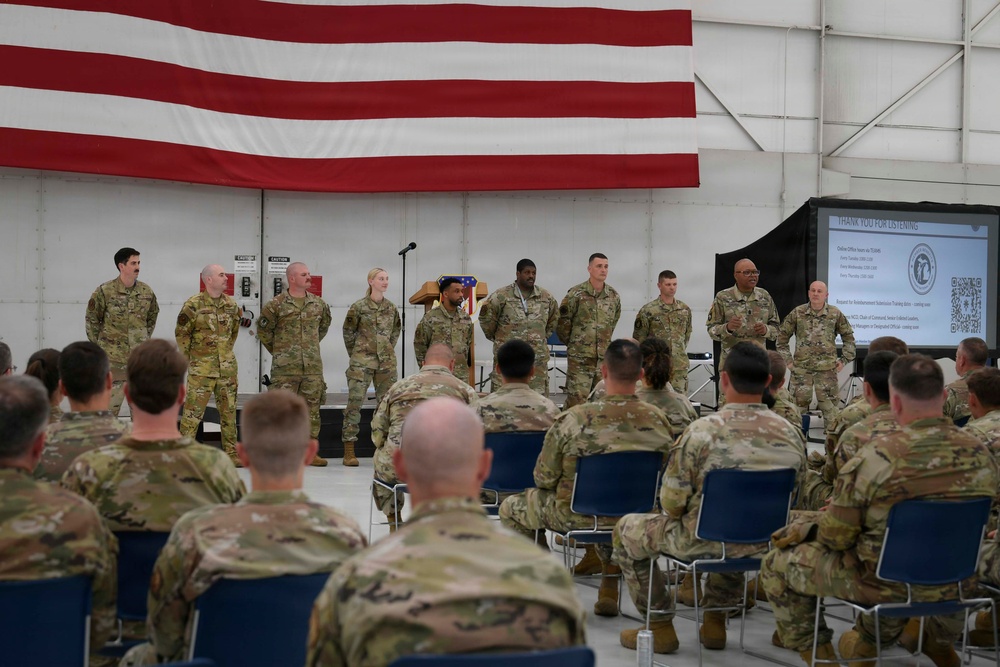 State CSM engages with Airmen at 110th Wing All-Call