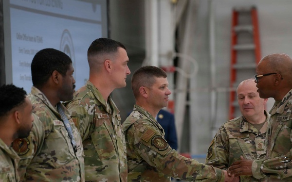 State CSM engages with Airmen at 110th Wing All-Call