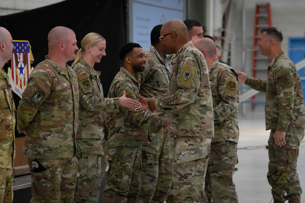 State CSM engages with Airmen at 110th Wing All-Call
