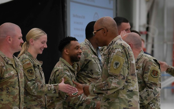 State CSM engages with Airmen at 110th Wing All-Call