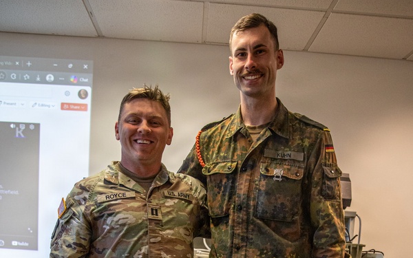 German Army Exchange Officer Presented with Army Marksmanship Badge