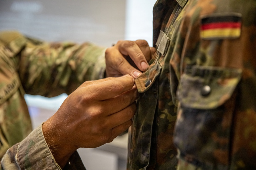 German Army Exchange Officer Presented with Army Marksmanship Badge