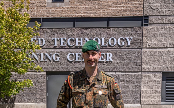 German Army Exchange Officer Presented with Army Marksmanship Badge