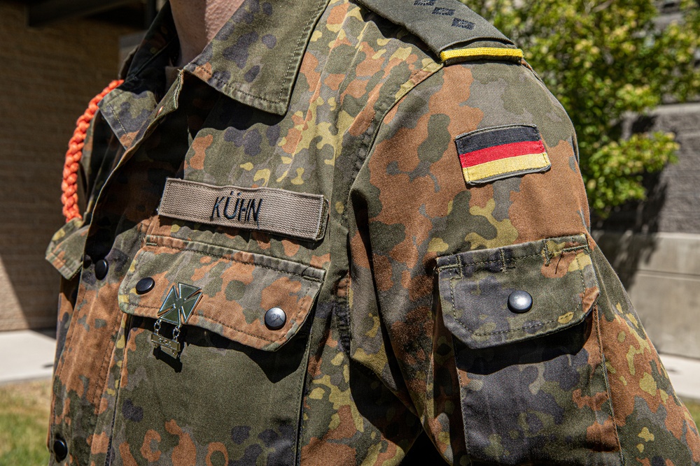German Army Exchange Officer Presented with Army Marksmanship Badge