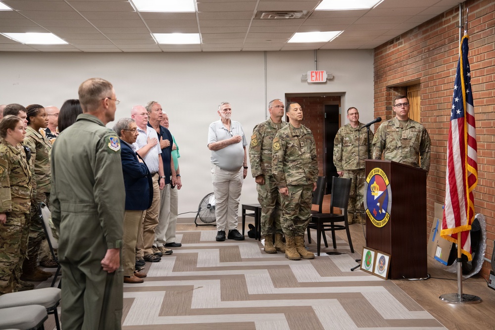 156th Aeromedical Evacuation Squadron honors decades of heritage during emblem dedication ceremony