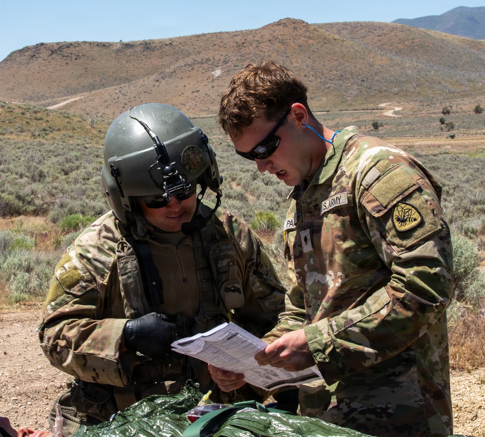 Utah National Guard’s 144th Medical Company (Area Support) practices combat care and medical evacuation