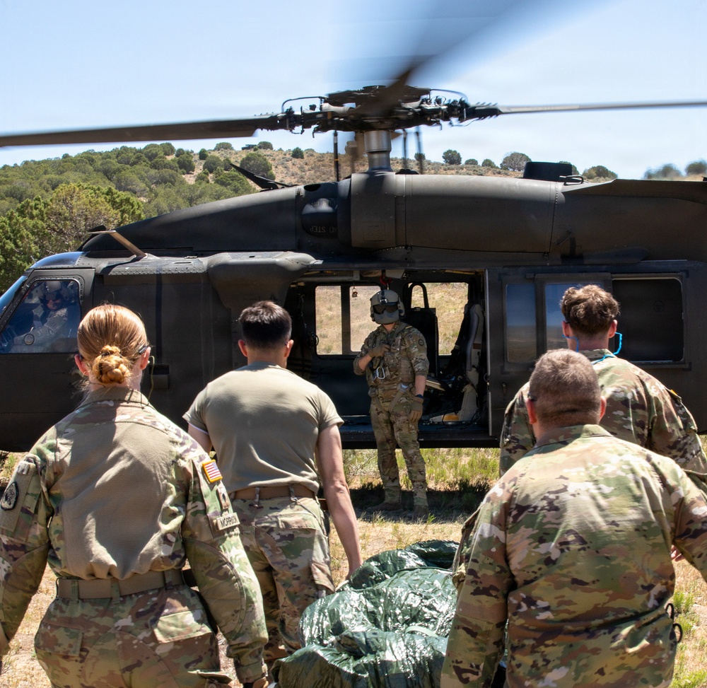 Utah National Guard’s 144th Medical Company (Area Support) practices combat care and medical evacuation