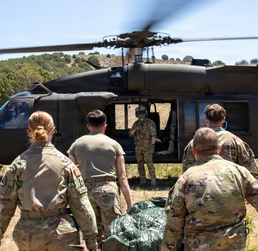 Utah National Guard’s 144th Medical Company (Area Support) practices combat care and medical evacuation