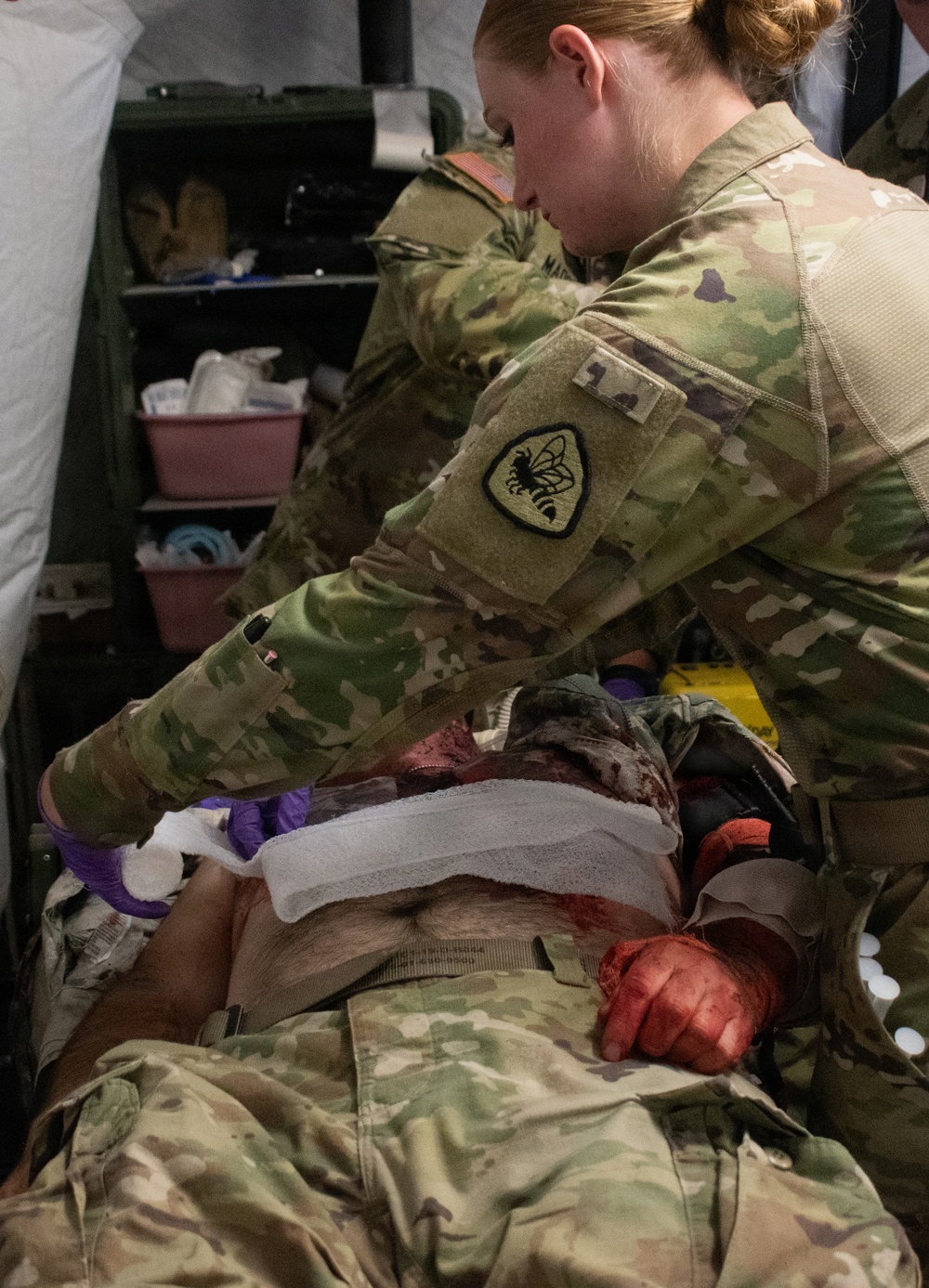 Utah National Guard’s 144th Medical Company (Area Support) practices combat care and medical evacuation