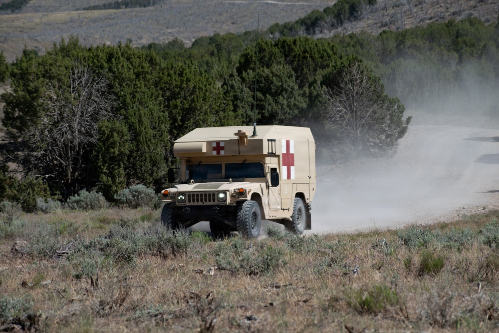 Utah National Guard’s 144th Medical Company (Area Support) practices combat care and medical evacuation