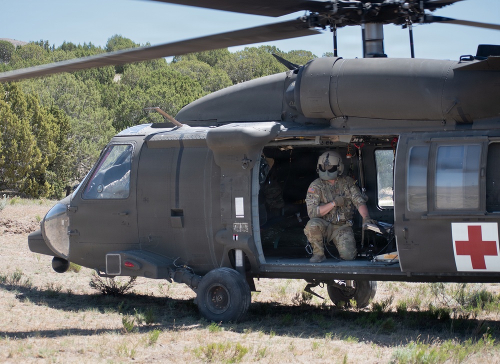 Utah National Guard’s 144th Medical Company (Area Support) practices combat care and medical evacuation