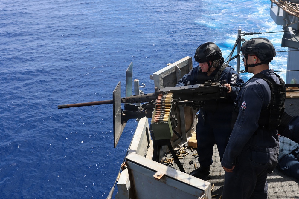 Kearsarge sailors participates in a live fire exercise