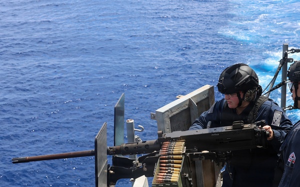 Kearsarge sailors participates in a live fire exercise