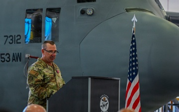 Lt Col Brett Trippel Addresses Airmen During Ceremony at Wyoming Air National Guard Base