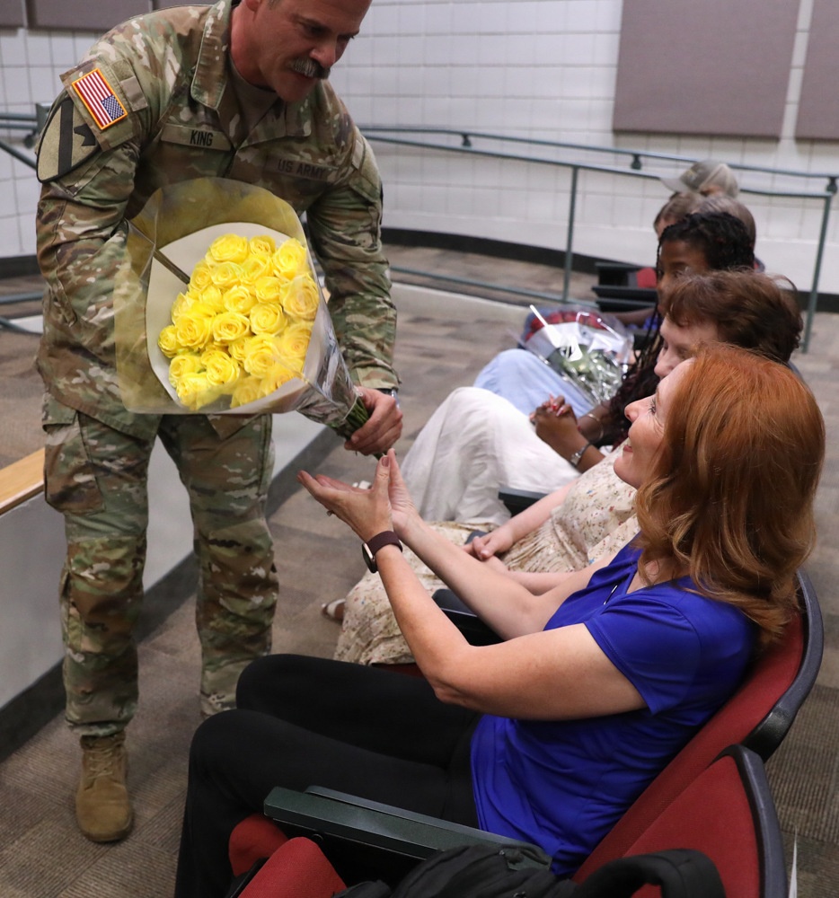 300th Military Intelligence Brigade (Linguist) bids farewell to Col. Scott Chalmers and welcomes Lt. Col. John Isom in a combined retirement and change of command ceremony
