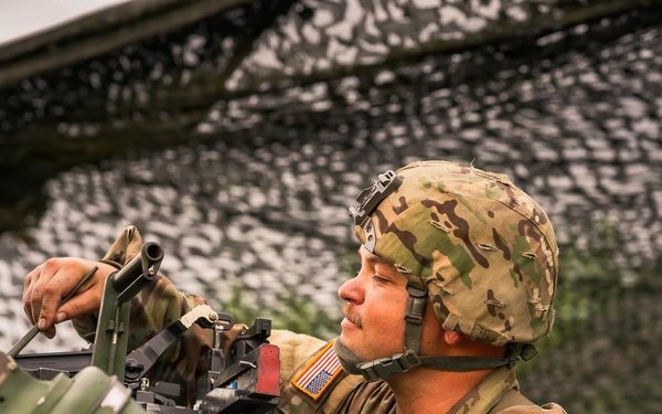 206th Field Artillery Conducts Night Fire During Annual Training
