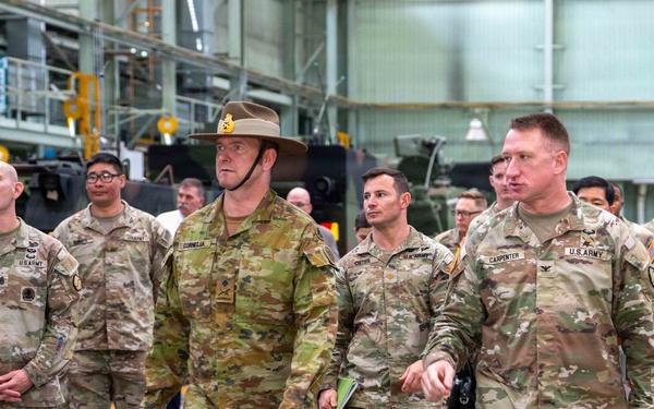 Australian Army Maj. Gen. Giles J. S. Cornelia, deputy commanding general for strategy and plans, U.S. Army Pacific, visited the Combat Power Generation Center (CPGC) of the U.S. Army Materiel Support Command – Korea at Camp Carroll on June 4.