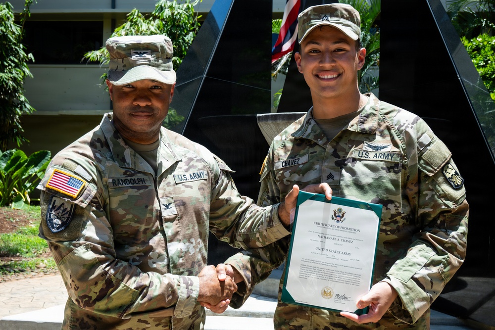 94th Army Air and Missile Defense Command G3 Soldier Promotion Ceremony