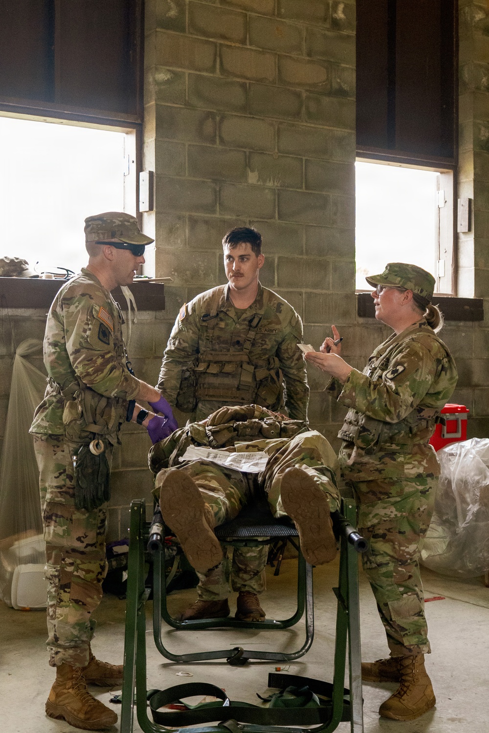 Medics Conduct Mass Casualty Evacuation Training During Annual Training