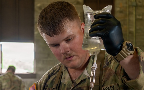 Medics Conduct Mass Casualty Evacuation Training During Annual Training