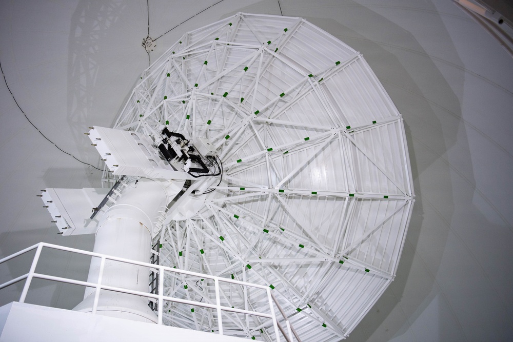 Diego Garcia satellite control ground station tracks NASA Artemis II rocket