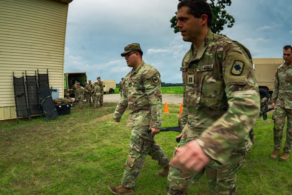Medics Conduct Mass Casualty Evacuation Training During Annual Training