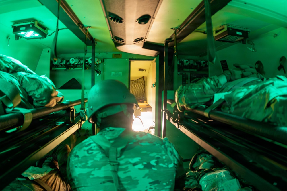 Medics Conduct Mass Casualty Evacuation Training During Annual Training